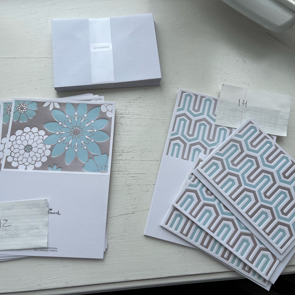 Floral and Geometric Patterned Stationery Set